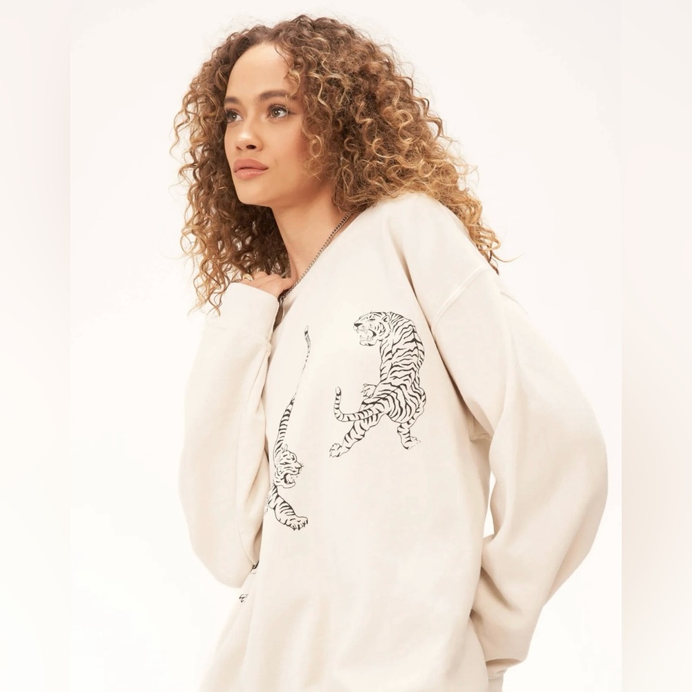 Project Social T TIGERS OVERSIZED
SWEATSHIRT - BRUSHED BONE L/XL NWOT - Picture 4 of 12